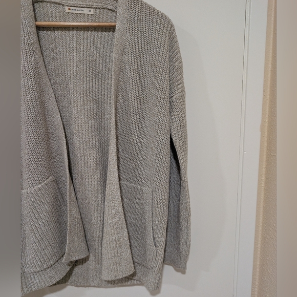 Marine Layer Grey Kelsey Open Knit Cardigan - Picture 6 of 13